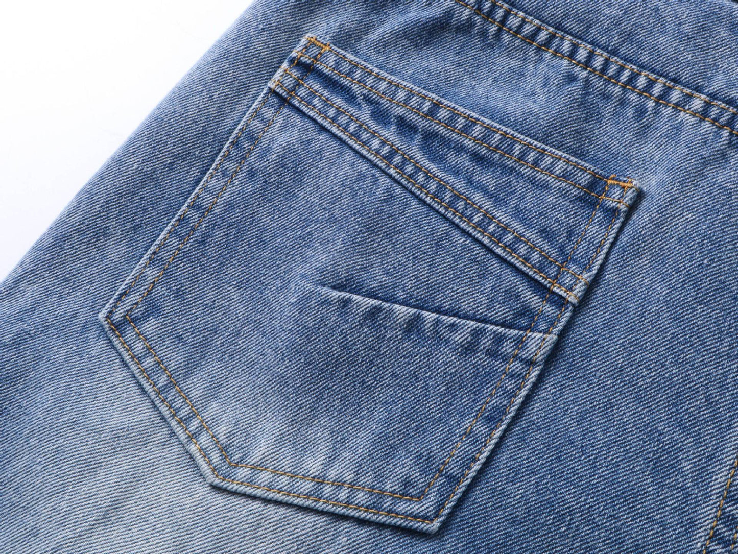 Washed Whisker Wide Leg Denim Jeans WN25481