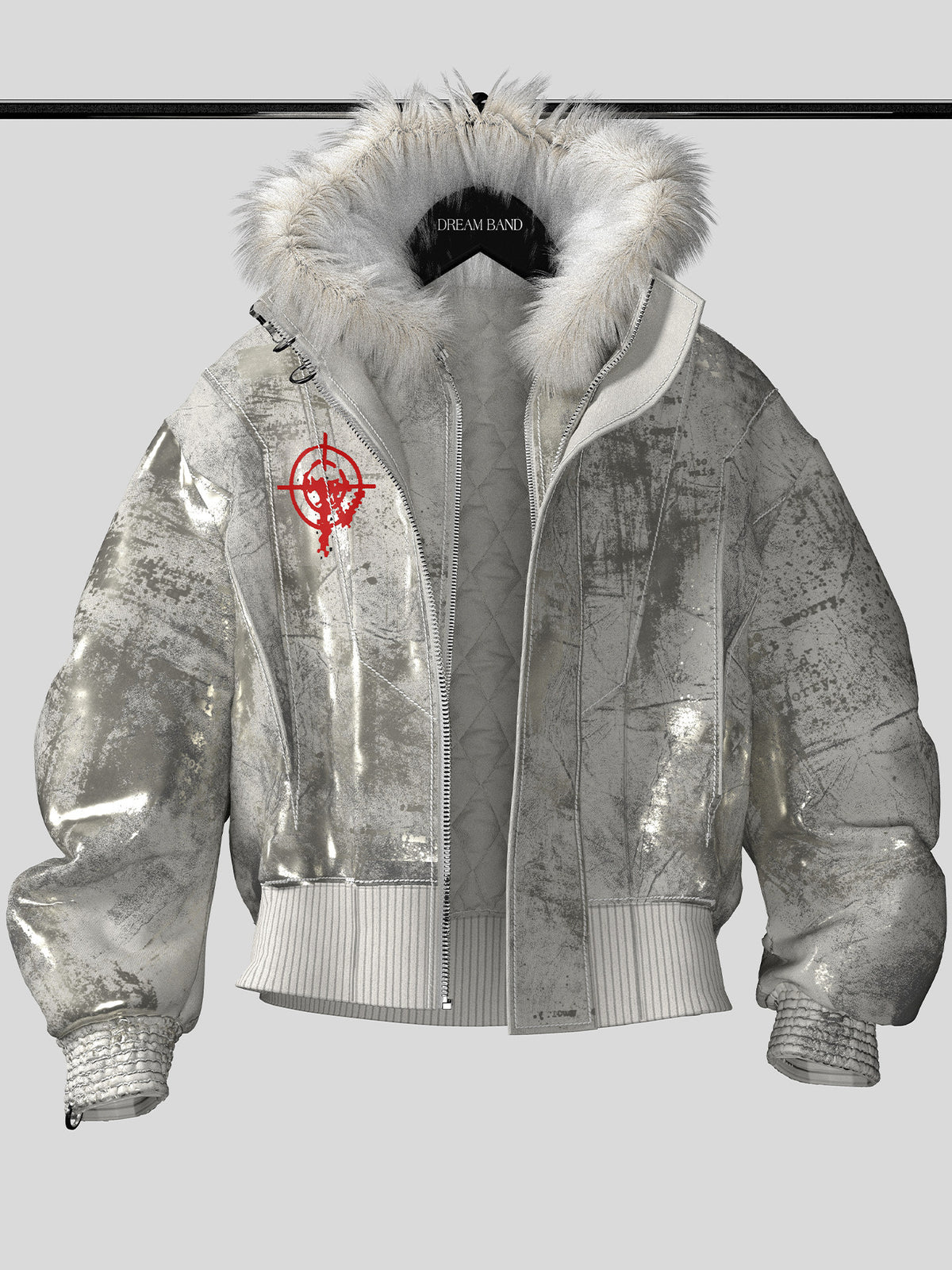 Fake Layered Oversize Hooded Puffer Jacket WN27111
