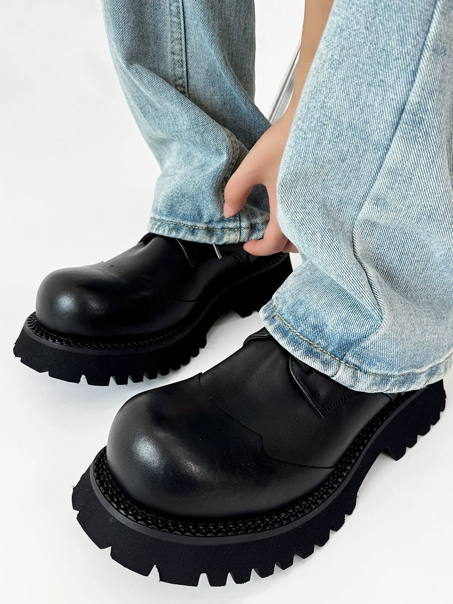 Thick Sole Uplift Leather Shoes WN19131