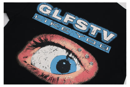 Heavyweight Waffle Eye Graphic Short Sleeve T-Shirt WN26493
