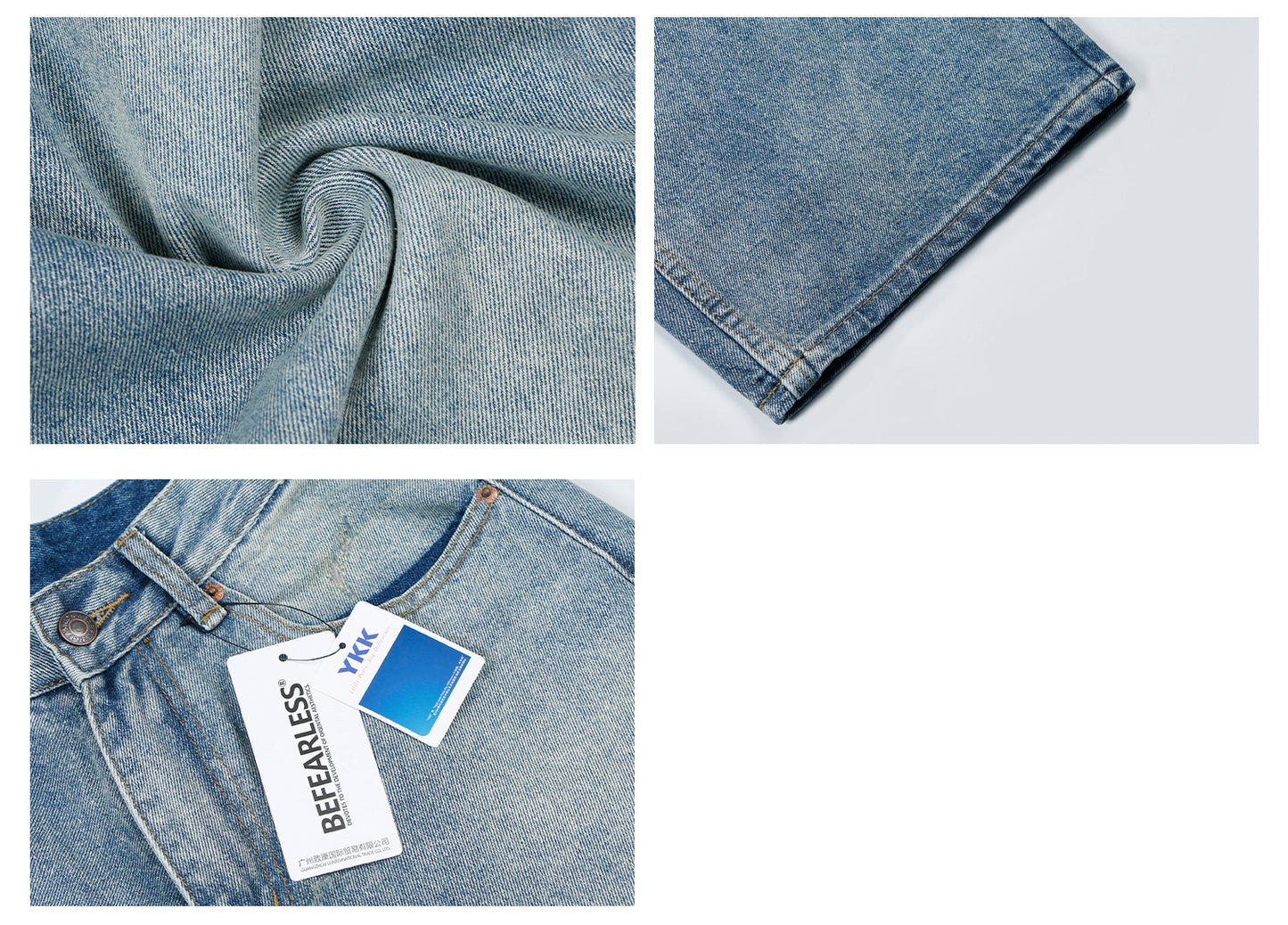 Washed Baggy Wide Leg Denim Jeans WN26348