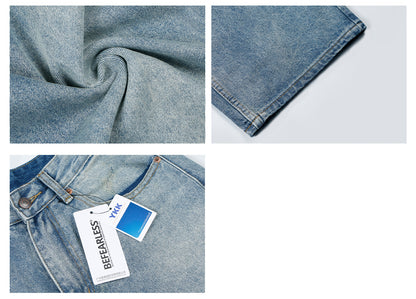 Washed Baggy Wide Leg Denim Jeans WN26348