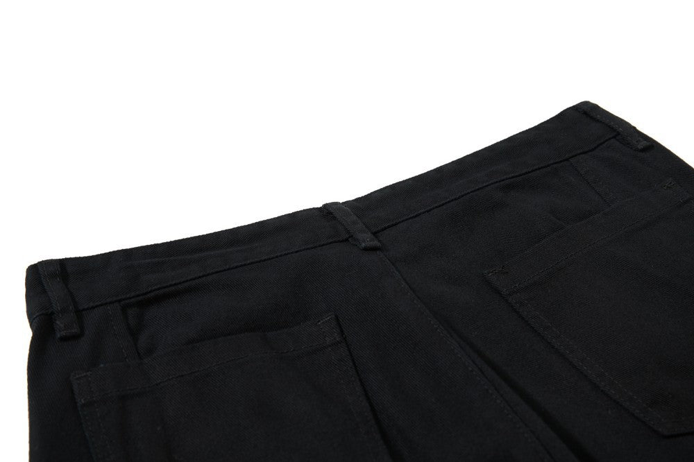 Asymmetric Cut Wide Leg Cargo Pants WN28015