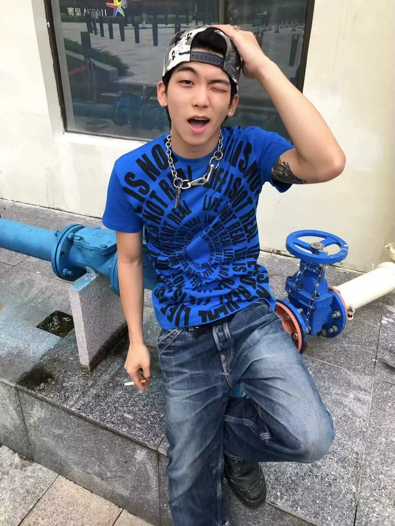 Print Slim Short Sleeve T-Shirt WN19071