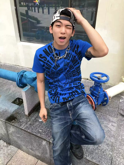 Print Slim Short Sleeve T-Shirt WN19071