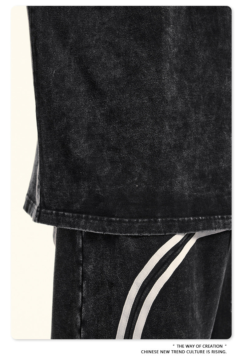 Damage Wash Round Neck Short Sleeve T-Shirt WN6060