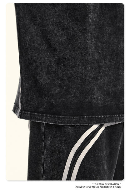 Damage Wash Round Neck Short Sleeve T-Shirt WN6060