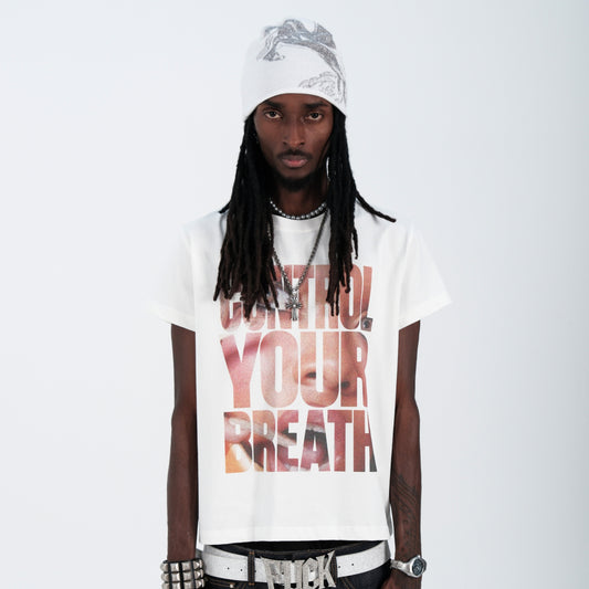 Portrait Letter Print Short Sleeve T-Shirt WN26625