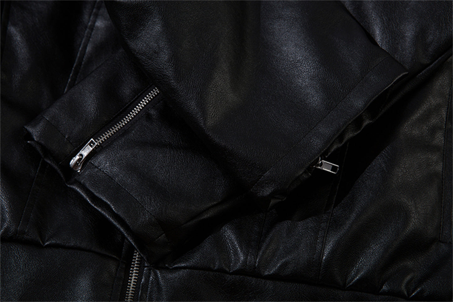 Fleece Lining PU Leather Jacket WN11487