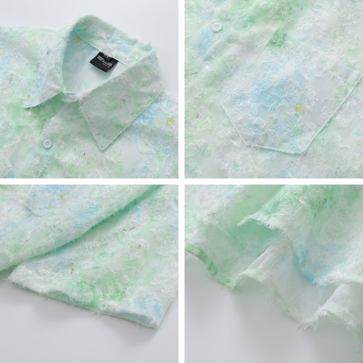 Marble Print Short Sleeve Shirt WN26951