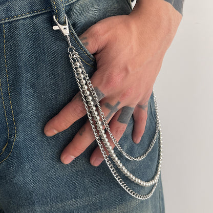 Beads Metal Pants Chain WN21067