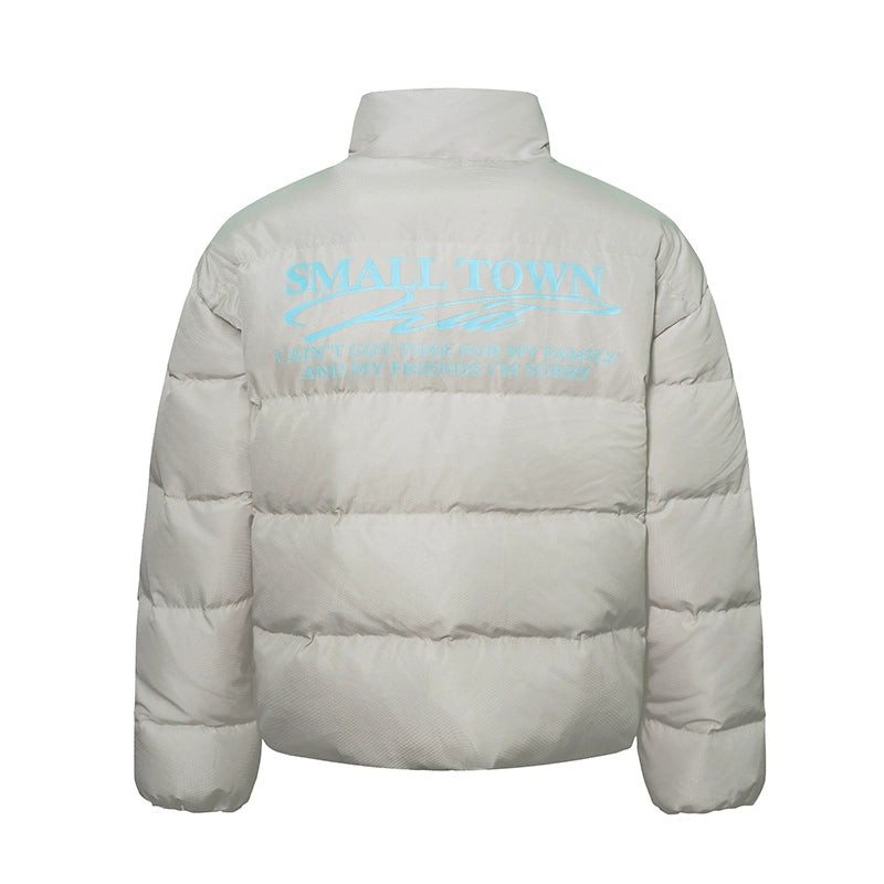 Letter Design White Duck Down Jacket WN12032