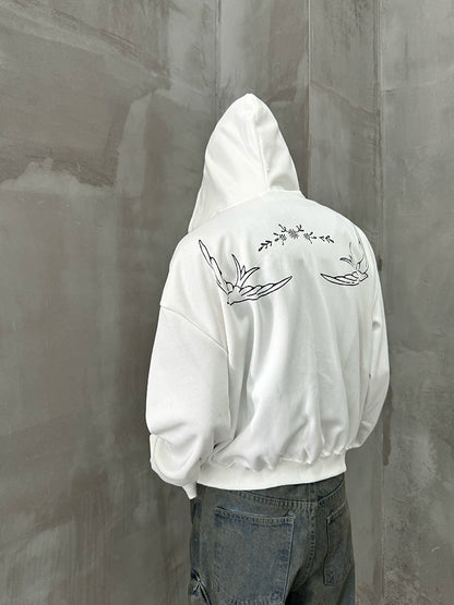 Graphic Print Oversize Hoodie WN21166