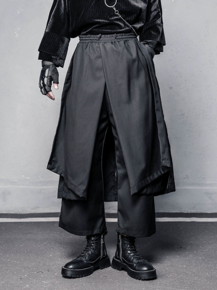 Deconstructed Multi Layer Wide Leg Pants WN22341