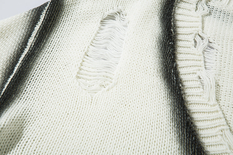 Zebra Print Oversize Knit Sweater WN11414