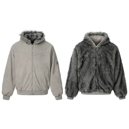 Reversible Thick Hooded Jacket WN22086