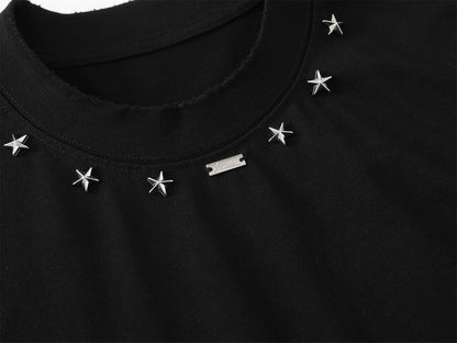 Star Stud Decoration Short Sleeve T-Shirt WN26917