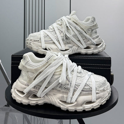 Metallic Rope Lace Chunky Sole Sneakers WN24687