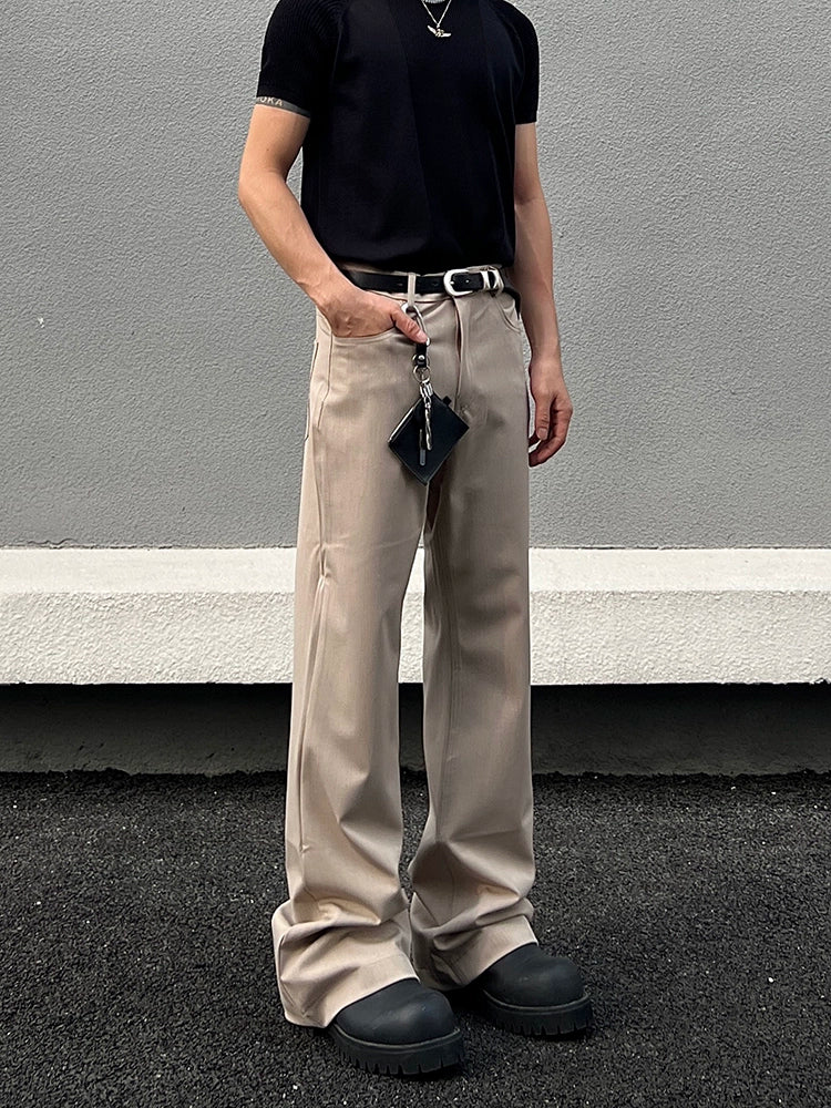 Minimal Draping Design Flare Pants WN19457