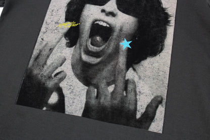 Oversize Graphic Fake Layered Long Sleeve T-Shirt WN13136