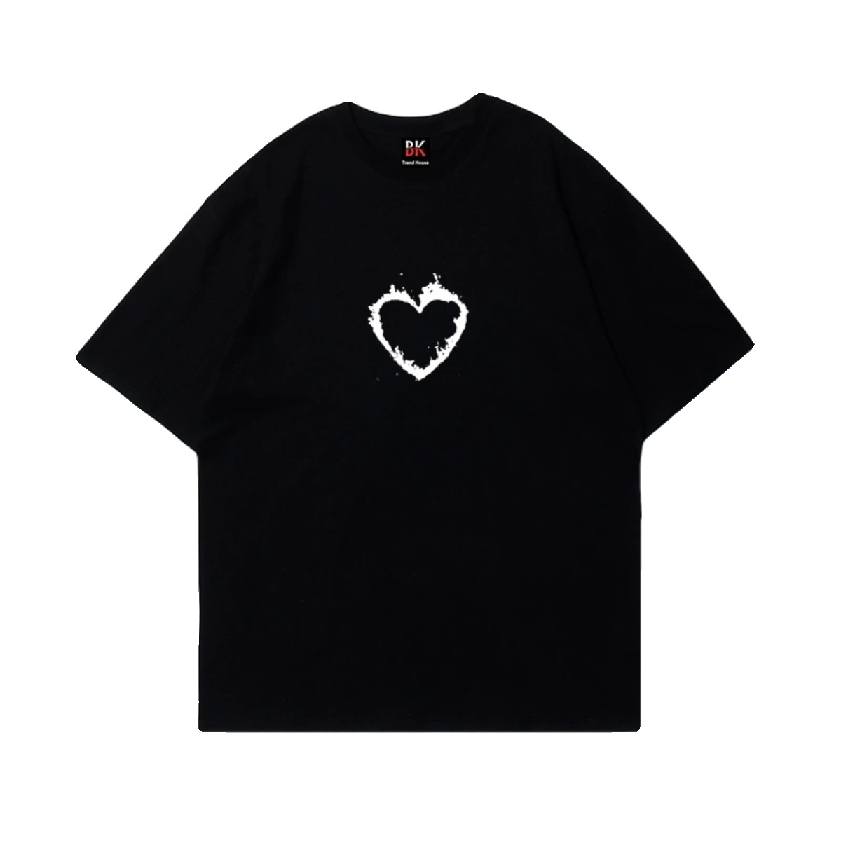Graphic Heart Print Oversize Short Sleeve T-shirt WN16614