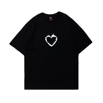 Graphic Heart Print Oversize Short Sleeve T-shirt WN16614