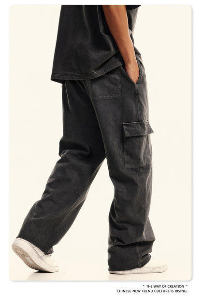 Wide-leg Thin Cargo Sweatpants WN6022