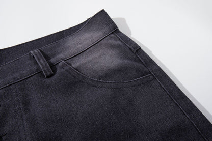Denim Graffiti Damage Wide Leg Half Pants WN25658