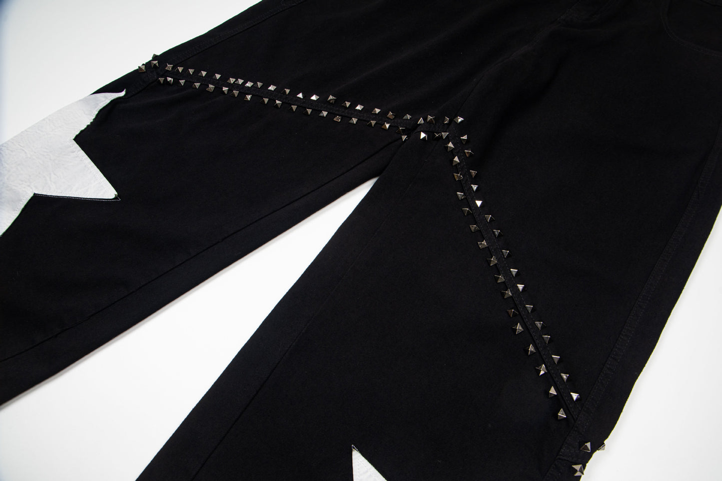 Star Studs Wide Leg Denim Jeans WN25509