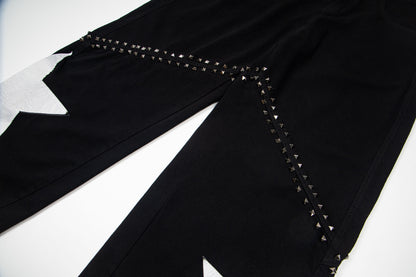 Star Studs Wide Leg Denim Jeans WN25509