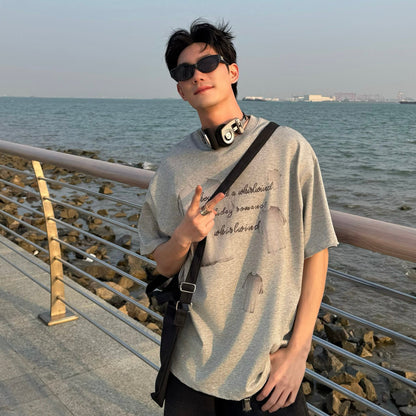 Graphic Print Oversize Short Sleeve T-Shirt WN25266
