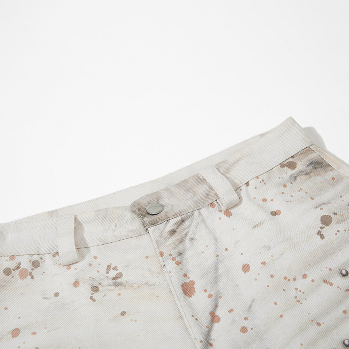 Studs Paint Wing Wide Leg Denim Jeans WN25752