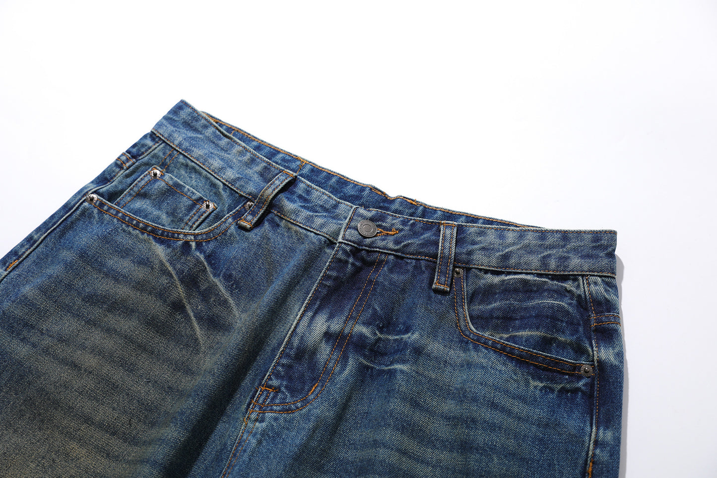 Washed Fade Cropped Denim Jeans WN25442