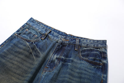 Washed Fade Cropped Denim Jeans WN25442