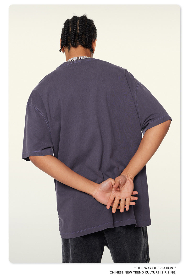 Washed Oversize Short-sleeve T-shirt WN6457