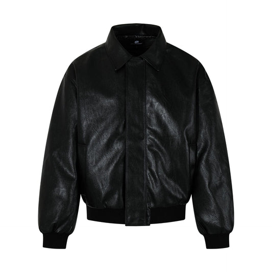 Textured PU Leather Jacket WN21902