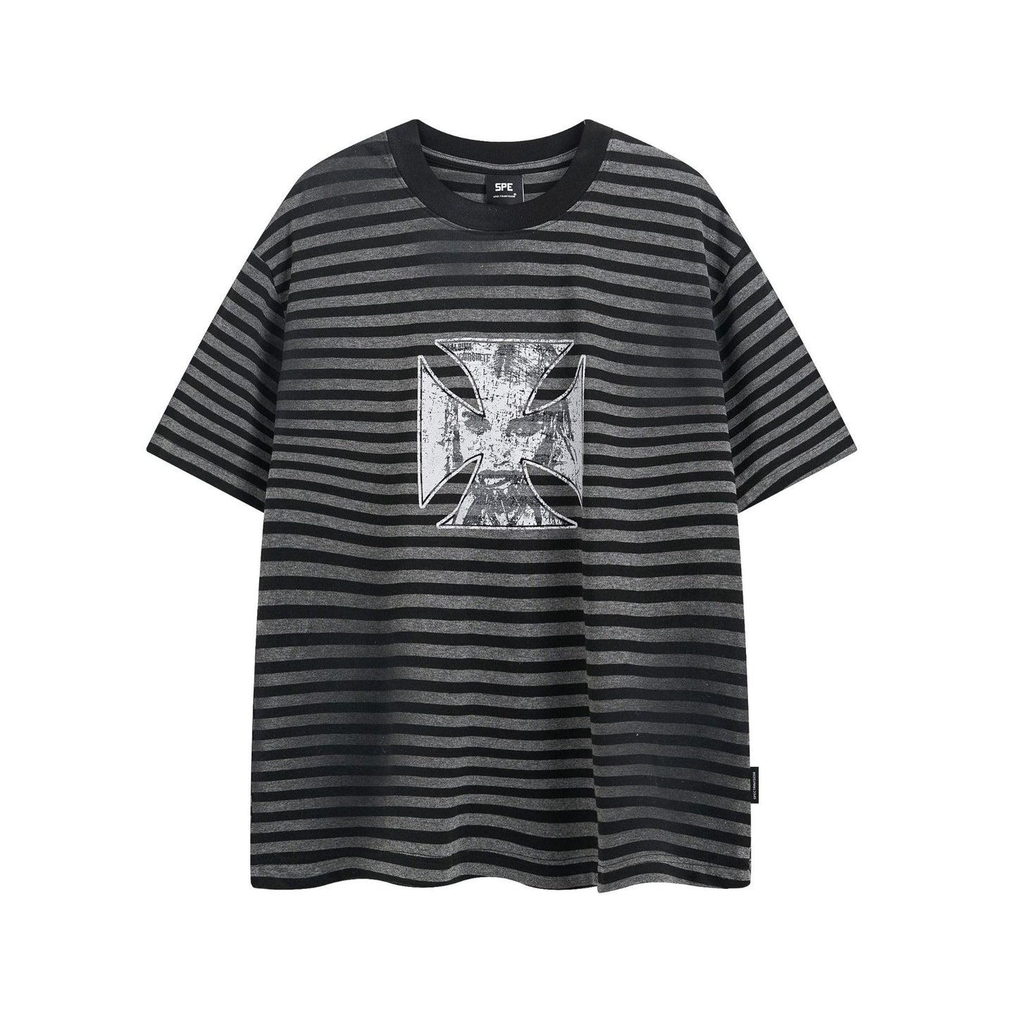 Stripe Oversize Short Sleeve T-Shirt WN15503