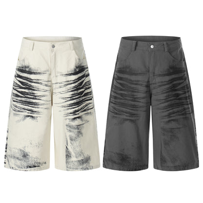 Brush Paint Cropped Pants WN25508
