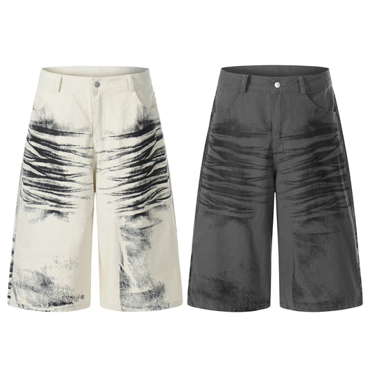 Brush Paint Cropped Pants WN25508