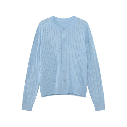 Cable Button Knit Cardigan WN24997