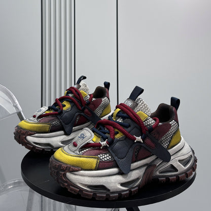 Platform Height-Increasing Damage Dad Sneakers WN24738