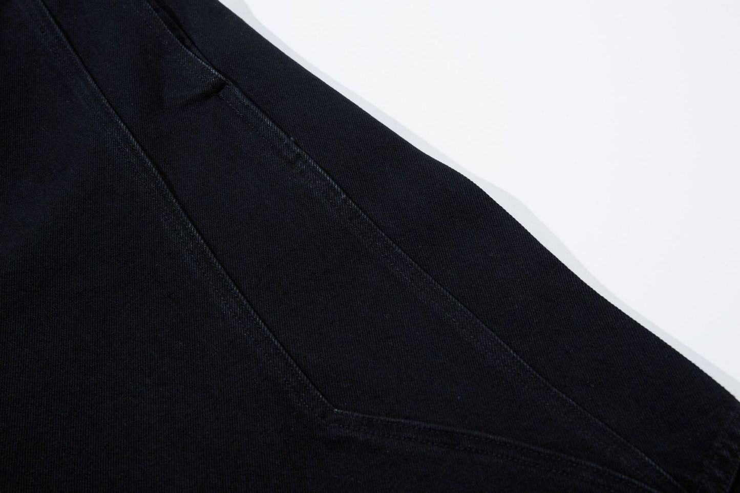 Washed Curved Panel Denim Jeans WN13127