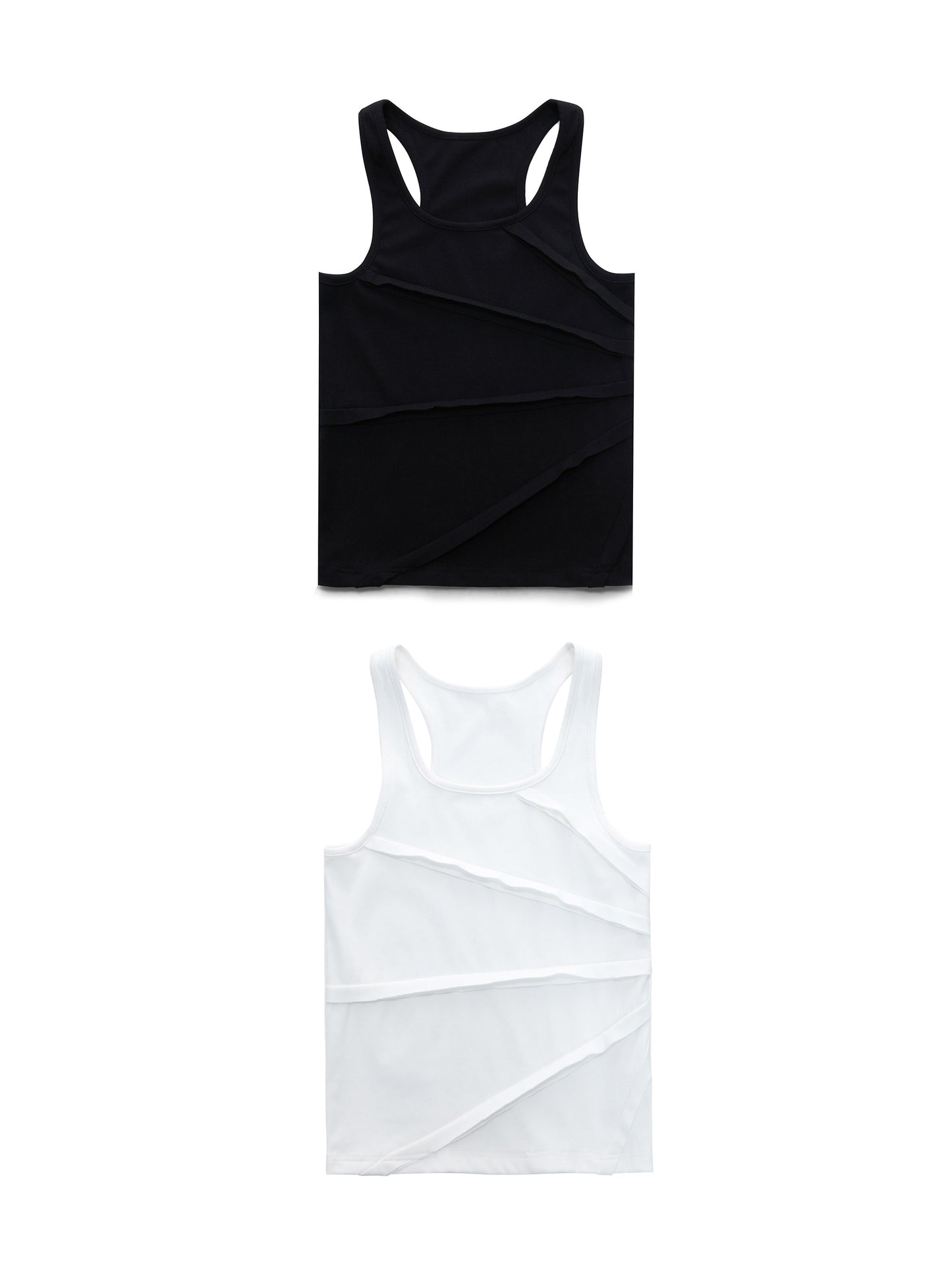 Asymmetric Pleats Sporty Breathable Tank Top WN27027