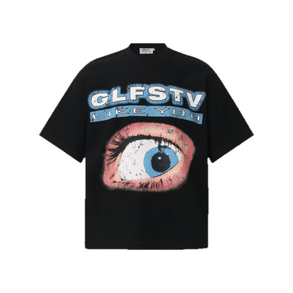 Heavyweight Waffle Eye Graphic Short Sleeve T-Shirt WN26493