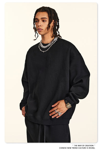 Fleece Lining Oversize Sweatshirt WN9928