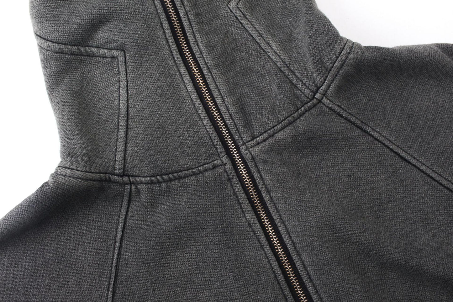 Washed Oversize Zipper Hoodie WN11358