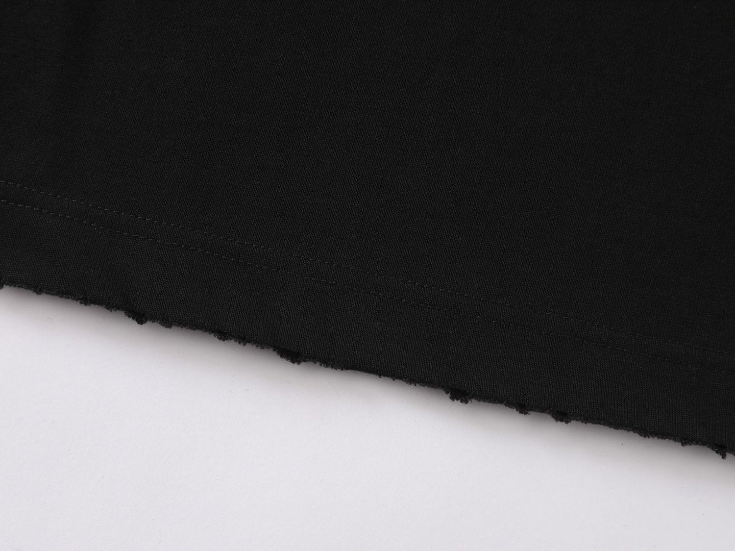 Oversize Damage Plain Short Sleeve T-Shirt WN25472