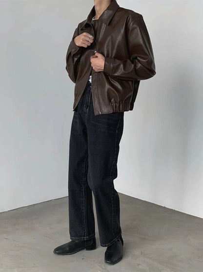 Oversize PU Leather Jacket WN9613-K