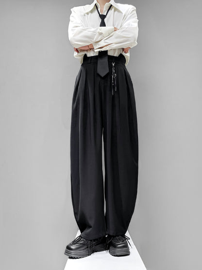 Curved Cut Wide Leg Trousers WN23953