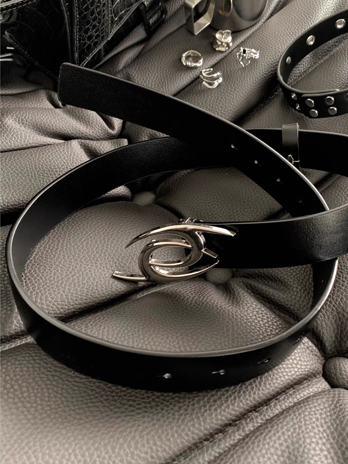 Metal Punk Leather Belt WN7037